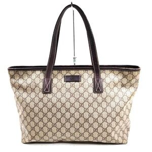 🏆💎💯 GUCCI Tote Bag Brown PVC Bag